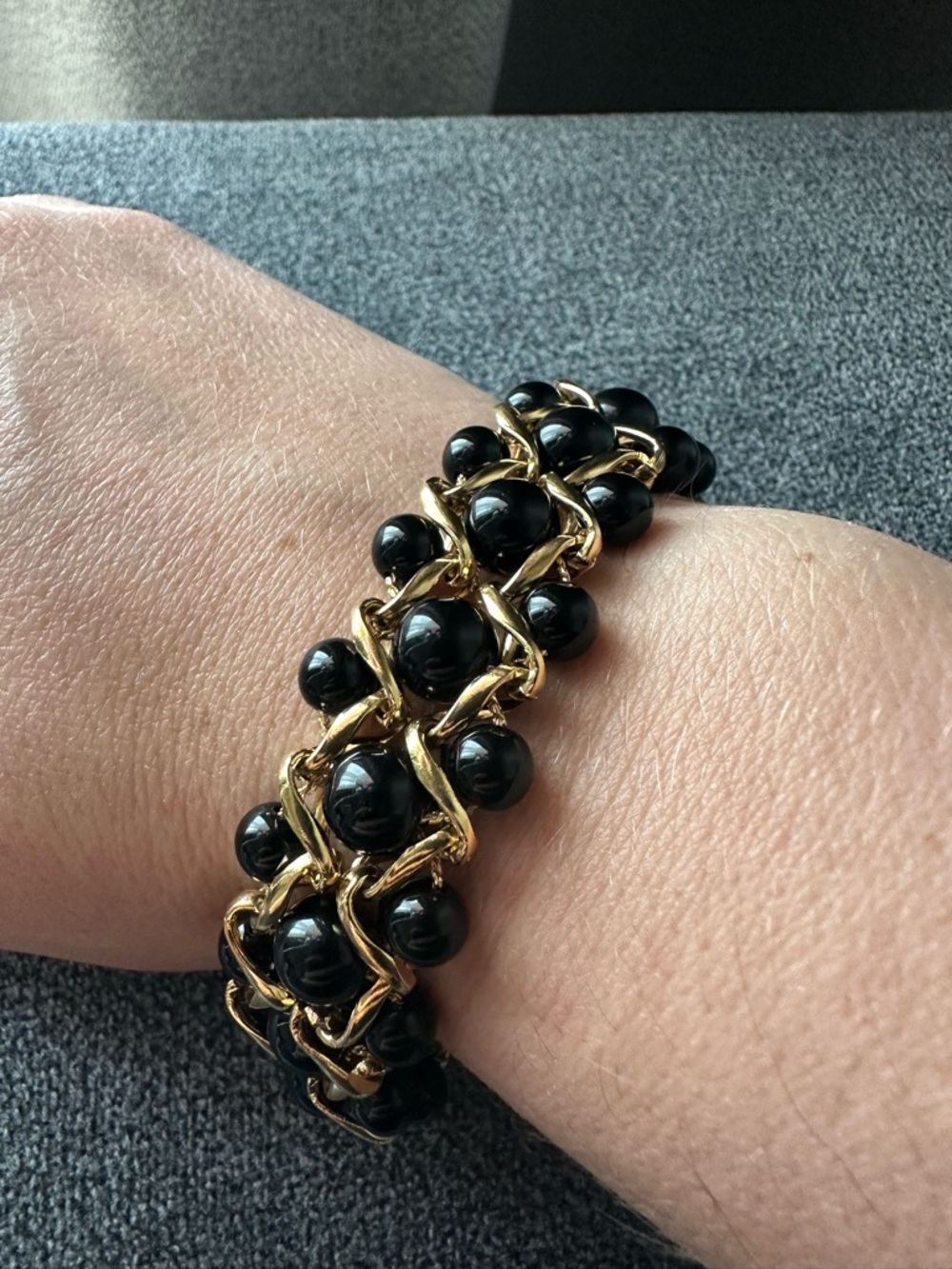 Vintage Trifari™ Black Beaded
Bracelet